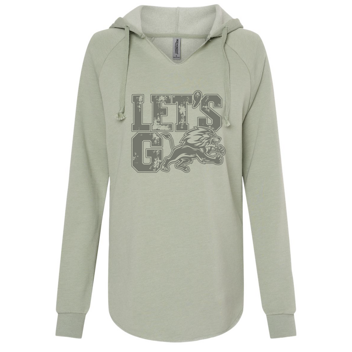 Women’s Lightweight California Wave Wash Hooded Sweatshirt - Sage - JHS Yearbook