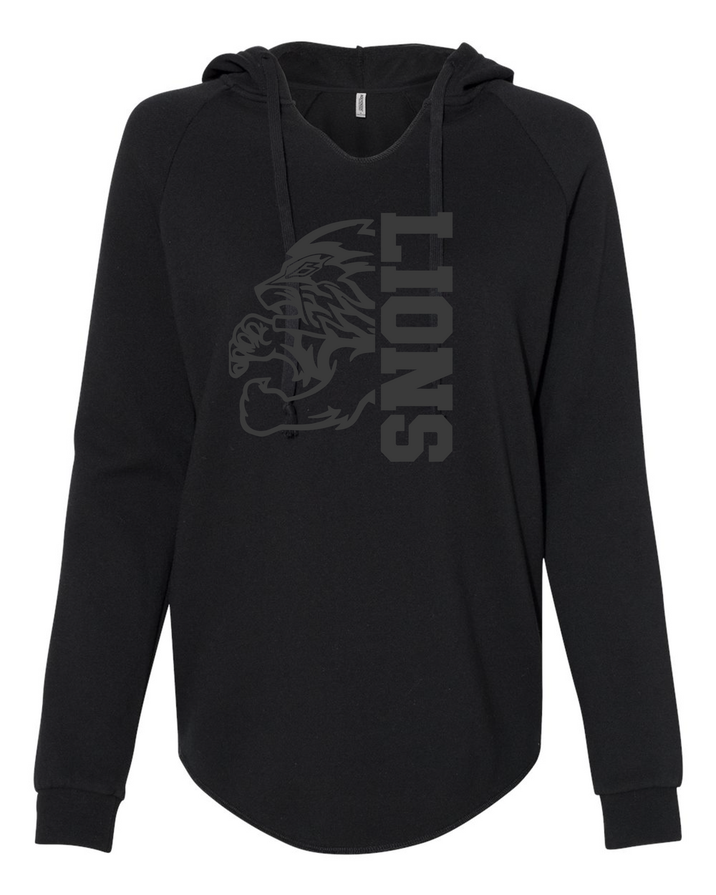 Women’s Lightweight California Wave Wash Hooded Sweatshirt - Black - JHS Yearbook