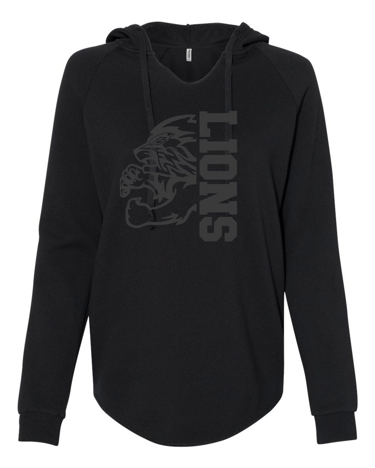 Women’s Lightweight California Wave Wash Hooded Sweatshirt - Black - JHS Yearbook