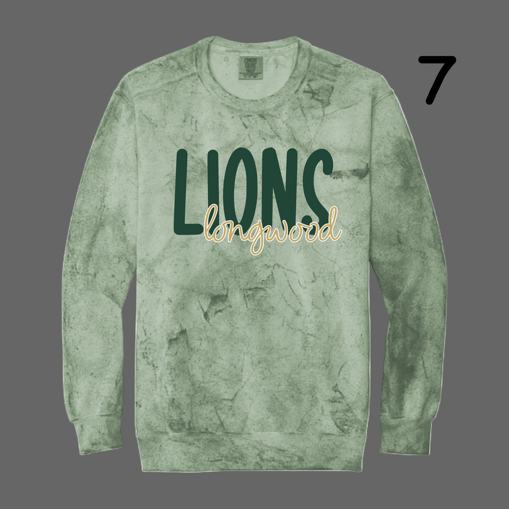 Color Blast Crewneck Sweatshirt (FERN) - JHS Yearbook