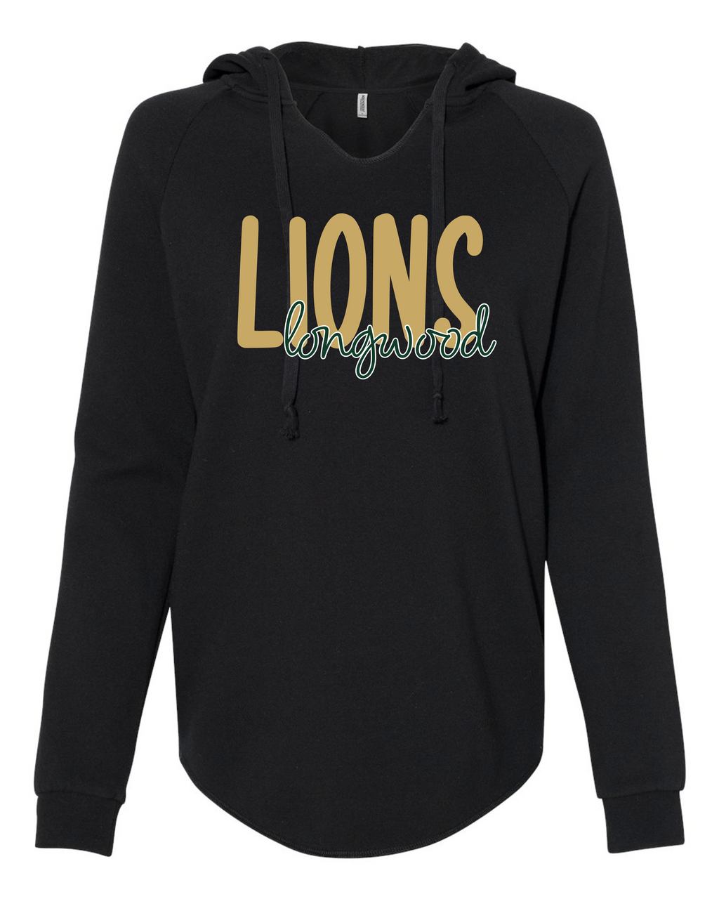 Women’s Lightweight California Wave Wash Hooded Sweatshirt - Black - JHS Yearbook