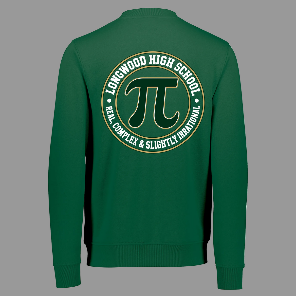 Fleece Crewneck Sweatshirt- Dark Green - LHS Math Department