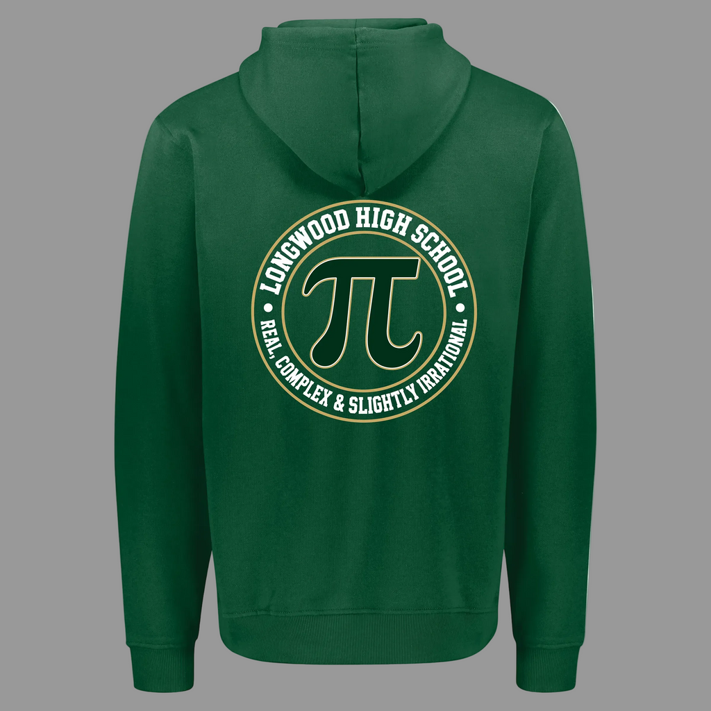 Fleece Hoodie Sweatshirt- Dark Green - LHS Math Department