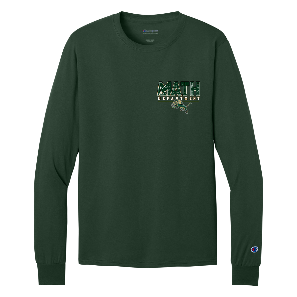 Jersey Long Sleeve Tee - Dark Green - LHS Math Dept.