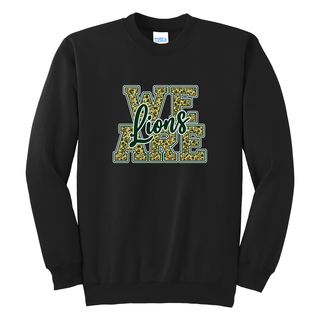 Adult Unisex Essential Fleece Crewneck Sweatshirt - Black - Ridge Elementary