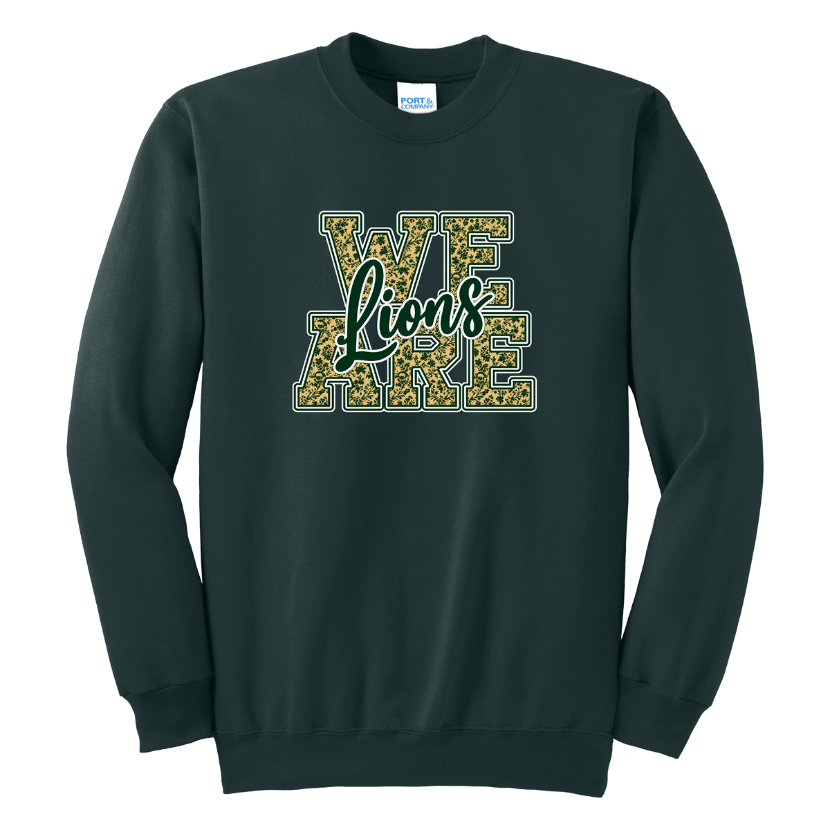 Adult Unisex Essential Fleece Crewneck Sweatshirt - Dark Green - Ridge Elementary