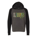 Youth Lightweight Special Blend Raglan Hooded Sweatshirt - Carbon/Black - Ridge Elementary