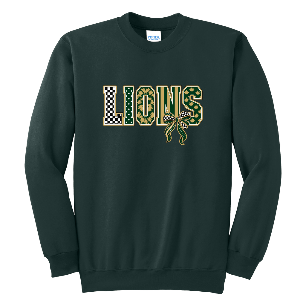 Adult Unisex Essential Fleece Crewneck Sweatshirt - Dark Green - Ridge Elementary