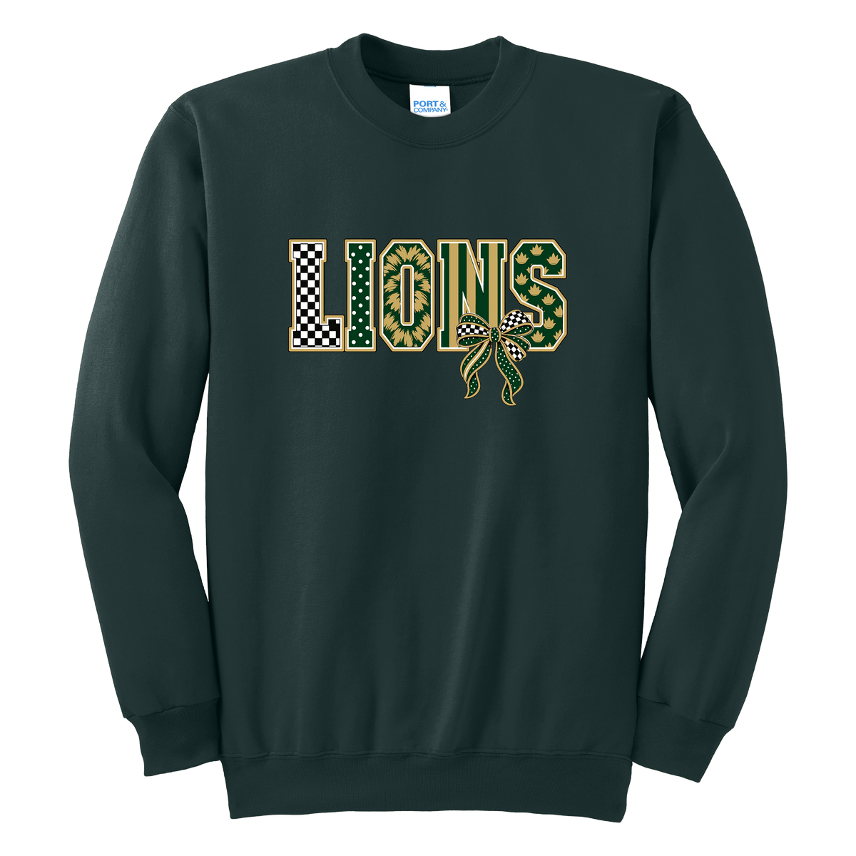 Adult Unisex Essential Fleece Crewneck Sweatshirt - Dark Green - Ridge Elementary