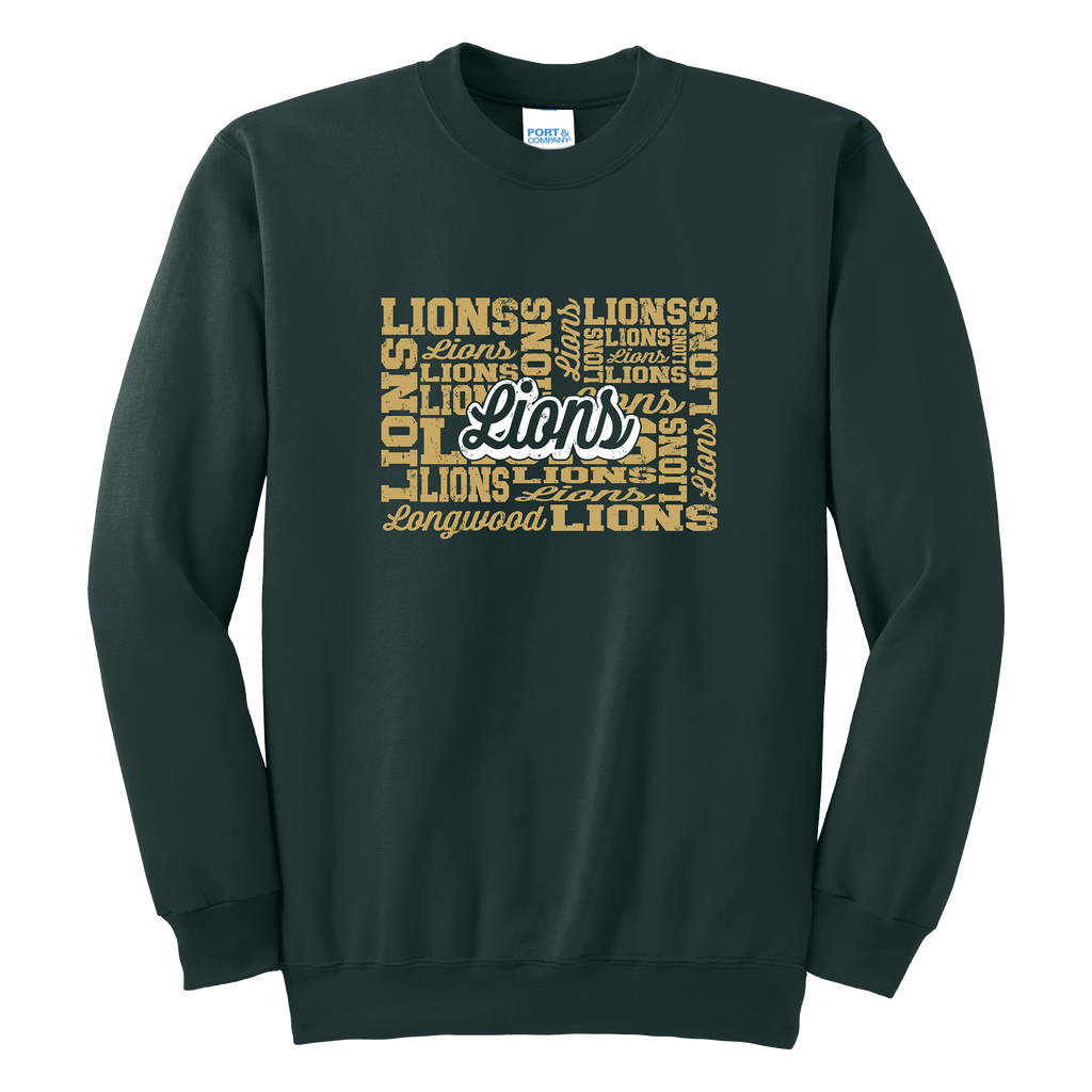 Adult Unisex Essential Fleece Crewneck Sweatshirt - Dark Green - Ridge Elementary