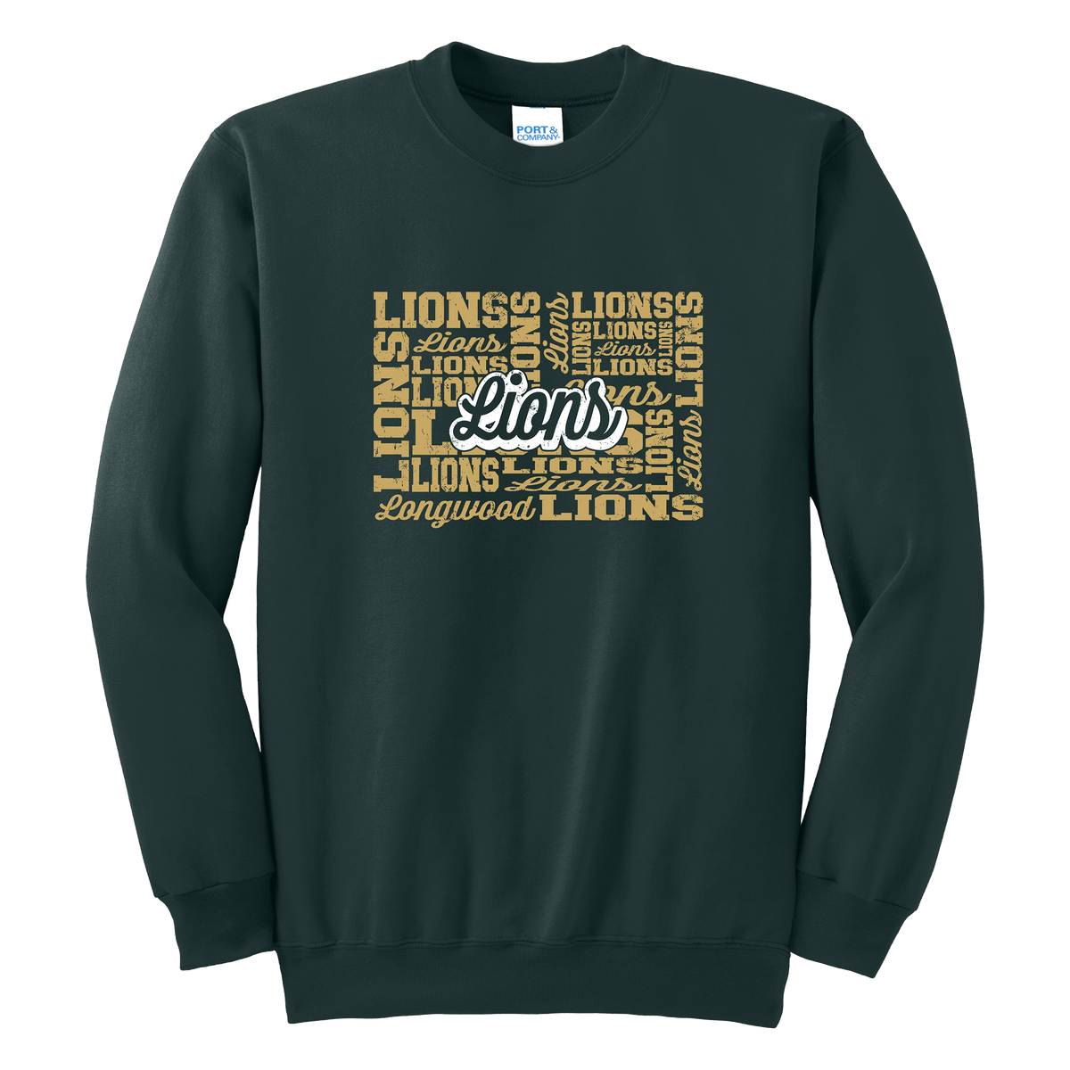 Adult Unisex Essential Fleece Crewneck Sweatshirt - Dark Green - Ridge Elementary