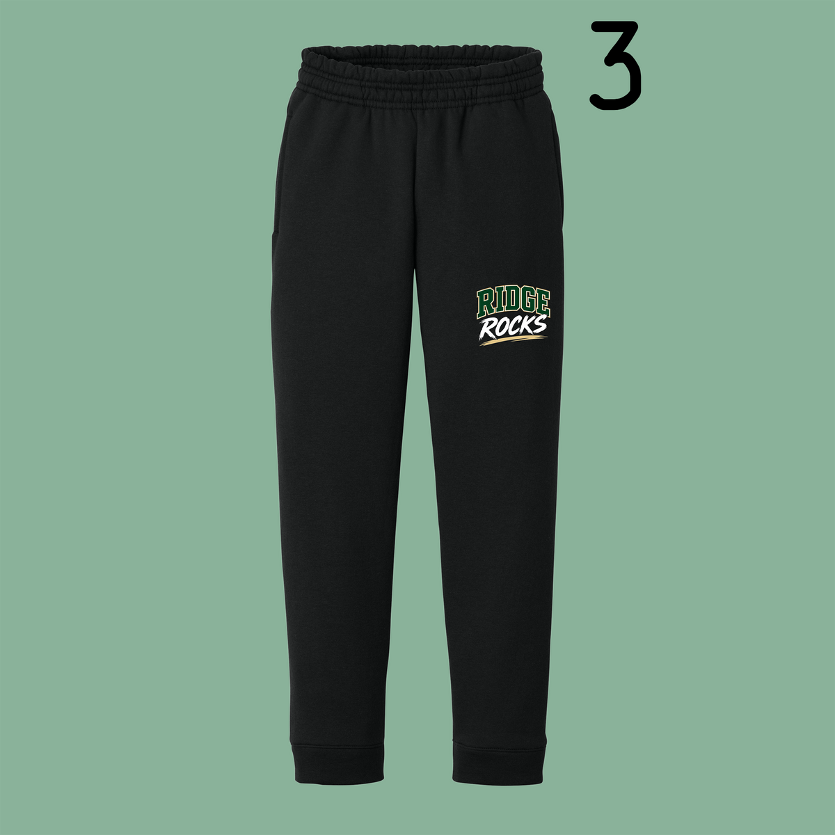 YOUTH Core Fleece Jogger - Black - Ridge Elementary