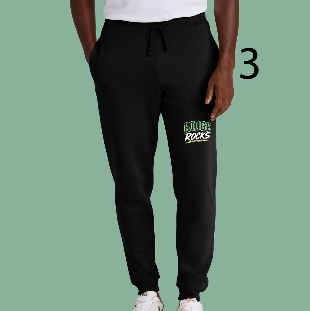 Unisex Fleece Jogger - Black - Ridge Elementary