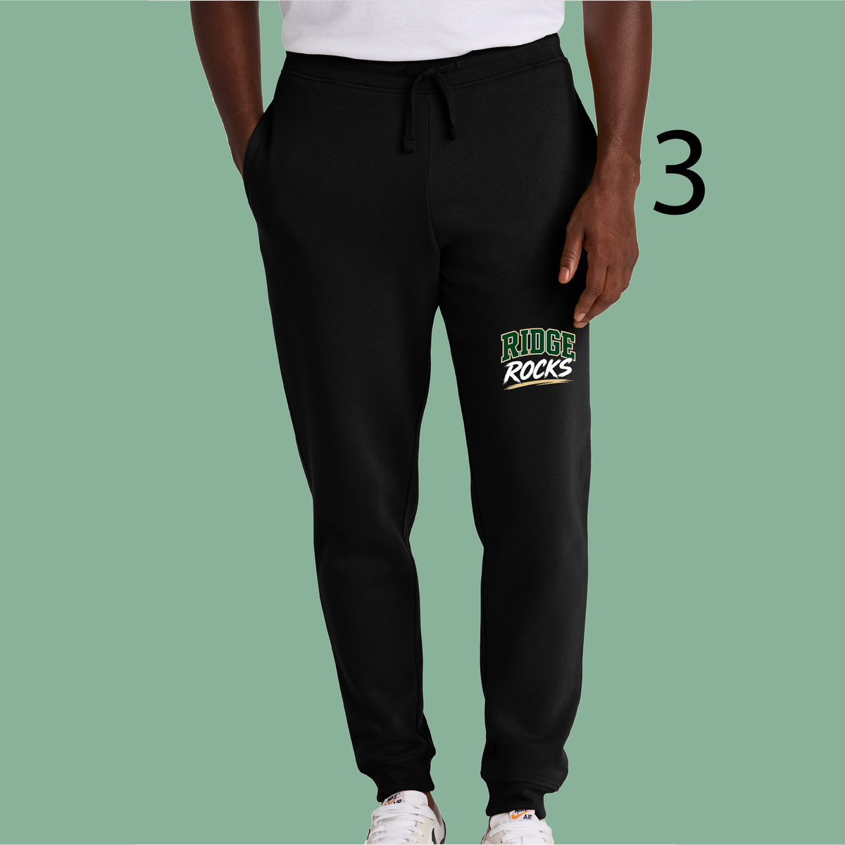 Unisex Fleece Jogger - Black - Ridge Elementary