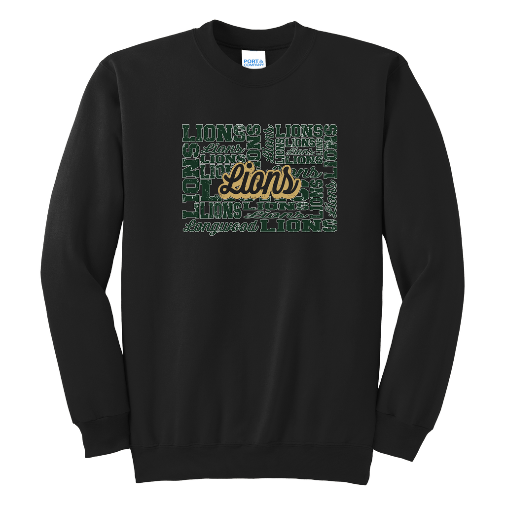 Adult Unisex Essential Fleece Crewneck Sweatshirt - Black - Ridge Elementary