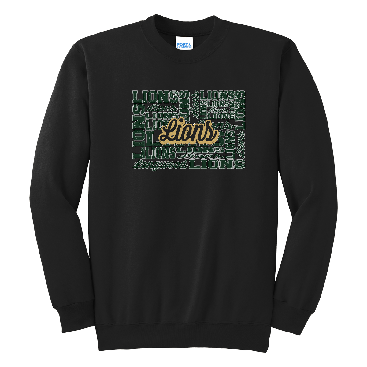 Adult Unisex Essential Fleece Crewneck Sweatshirt - Black - Ridge Elementary