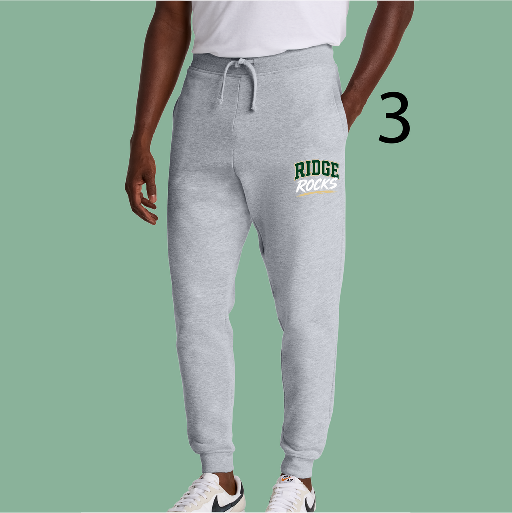 Unisex Fleece Jogger - Heather Gray - Ridge Elementary