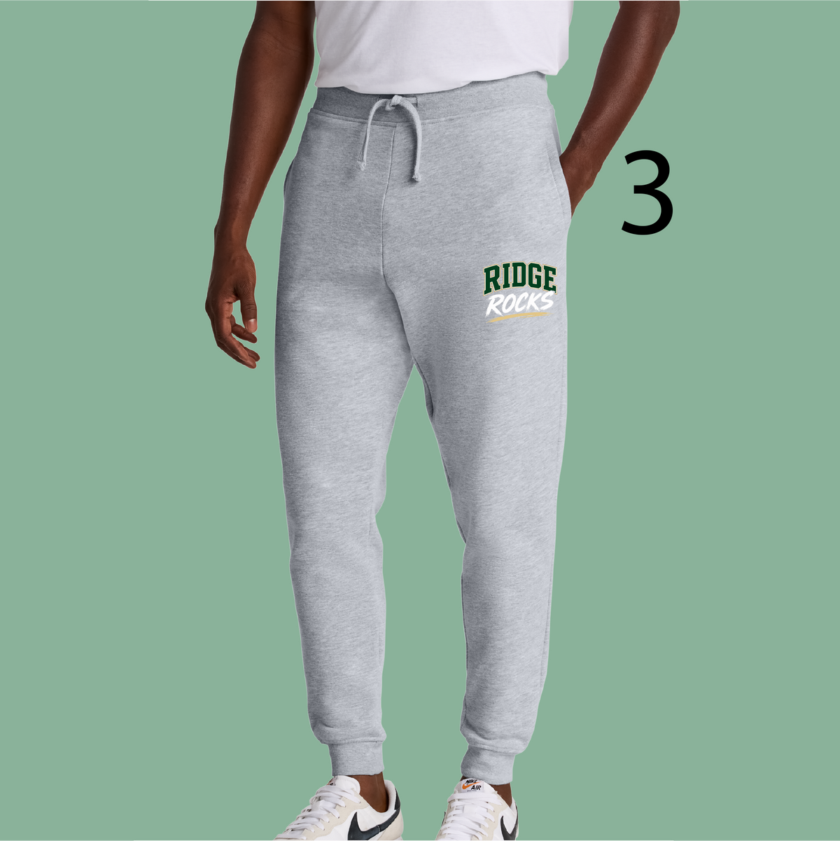 Unisex Fleece Jogger - Heather Gray - Ridge Elementary