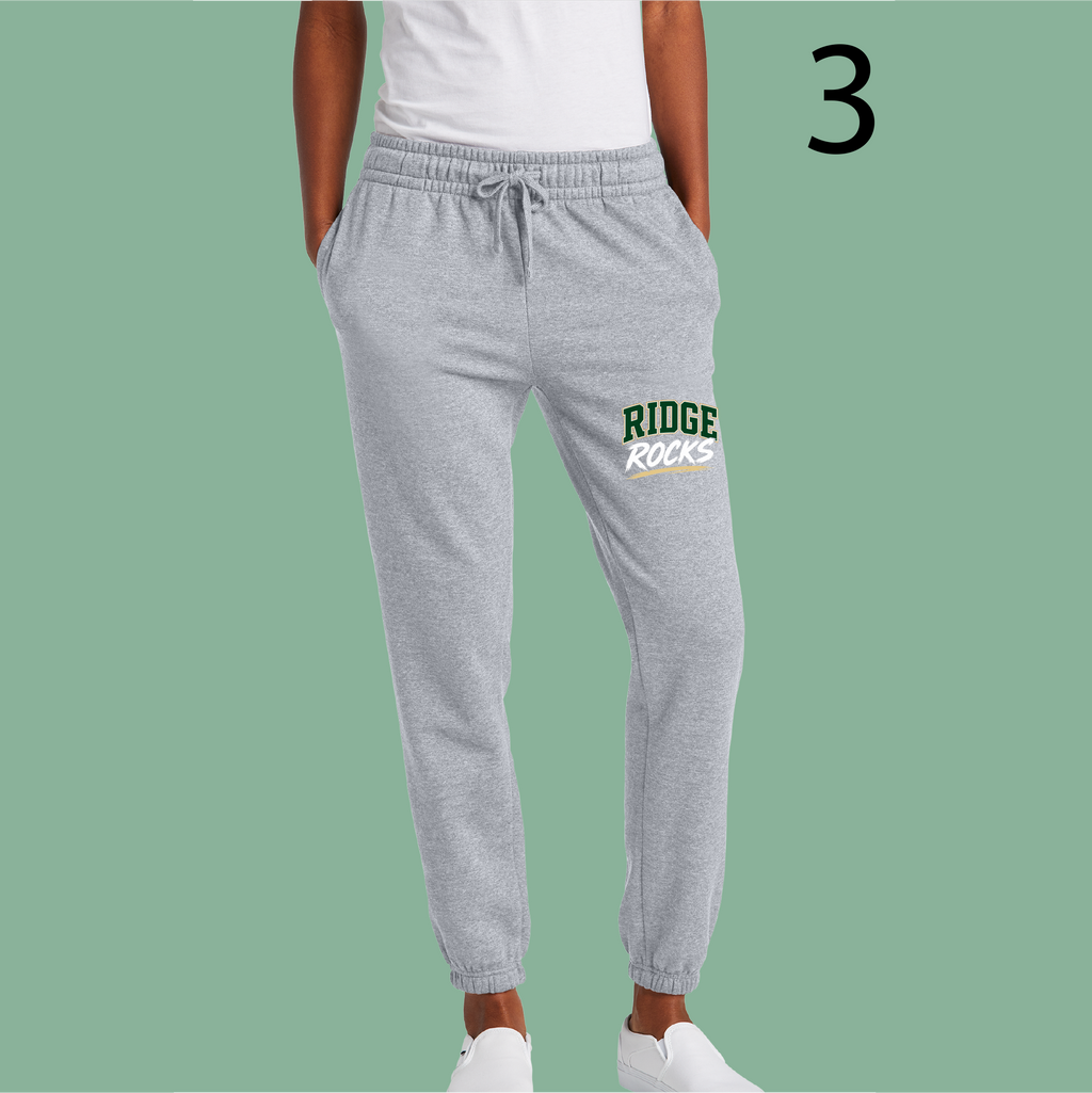 Women’s Fleece Sweatpant - Heather Gray - Ridge Elementary