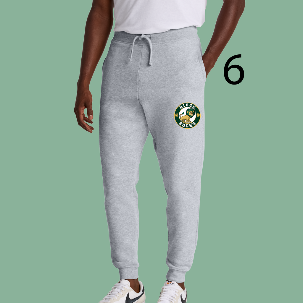 Unisex Fleece Jogger - Heather Gray - Ridge Elementary