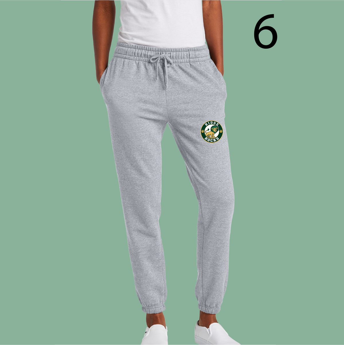 Women’s Fleece Sweatpant - Heather Gray - Ridge Elementary