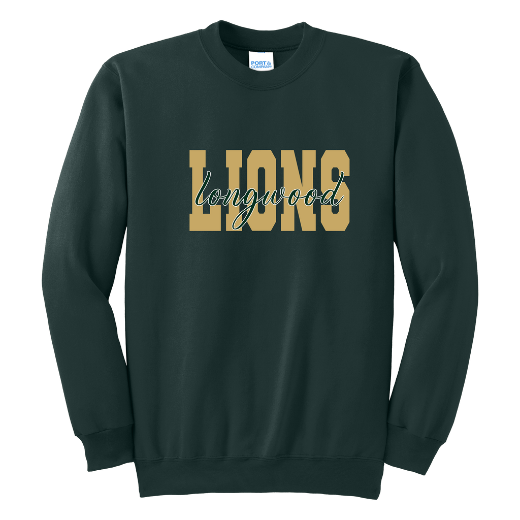 Adult Unisex Essential Fleece Crewneck Sweatshirt - Dark Green - Ridge Elementary