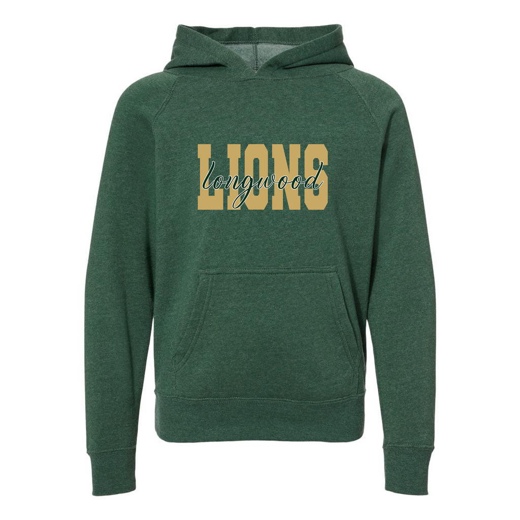 Youth Lightweight Special Blend Raglan Hooded Sweatshirt - Moss - Ridge Elementary
