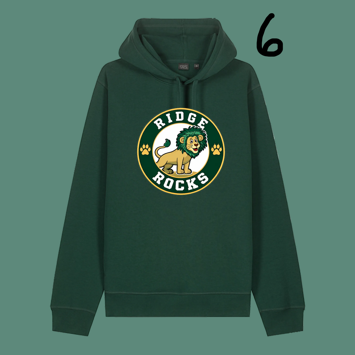 Adult Unisex Sounder Hooded Sweatshirt - Bottle Green - Ridge Elementary