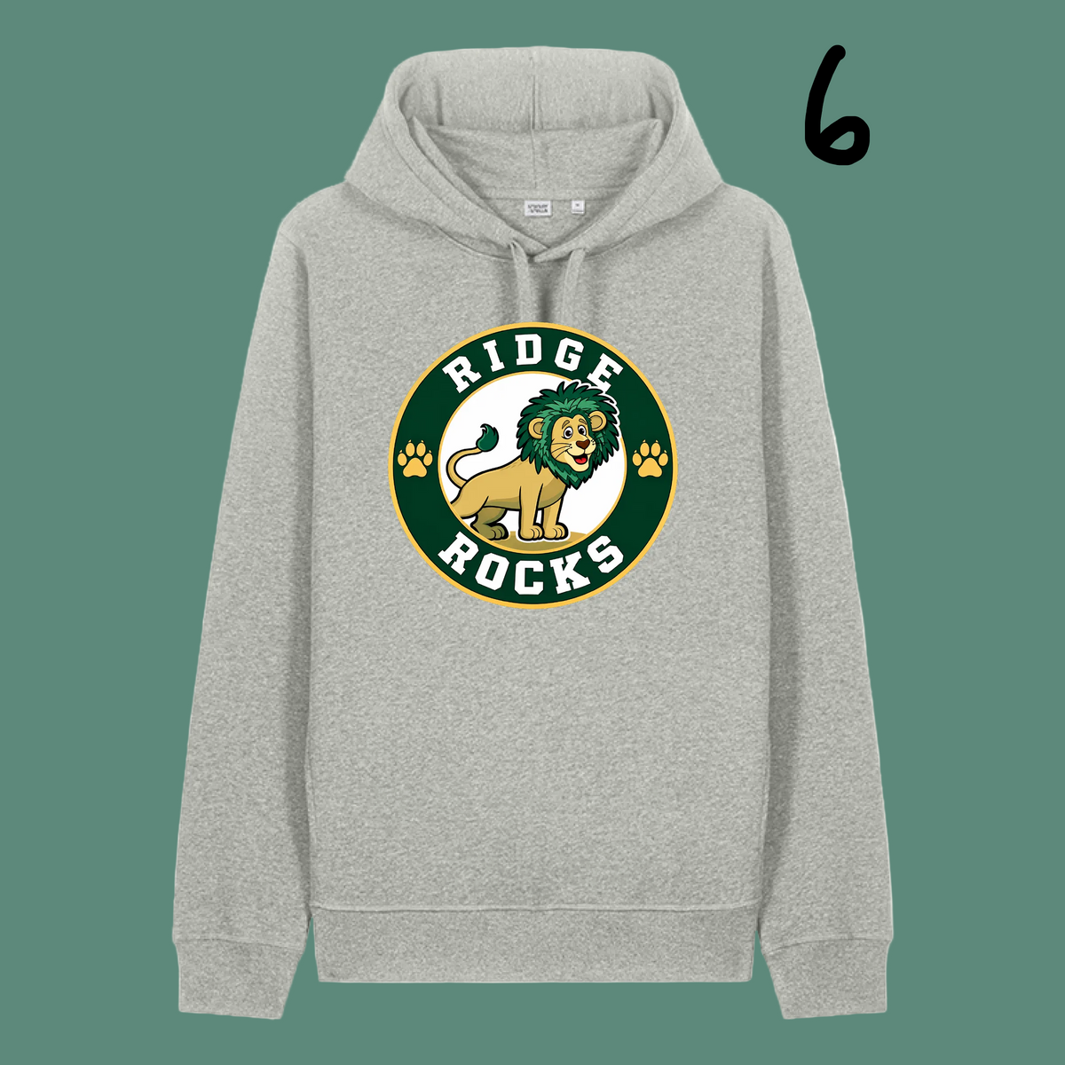 Adult Unisex Sounder Hooded Sweatshirt - Heather Gray - Ridge Elementary