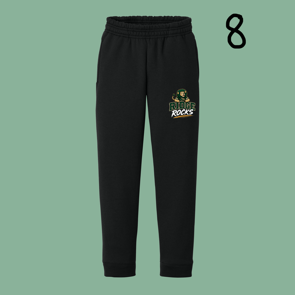 YOUTH Core Fleece Jogger - Black - Ridge Elementary