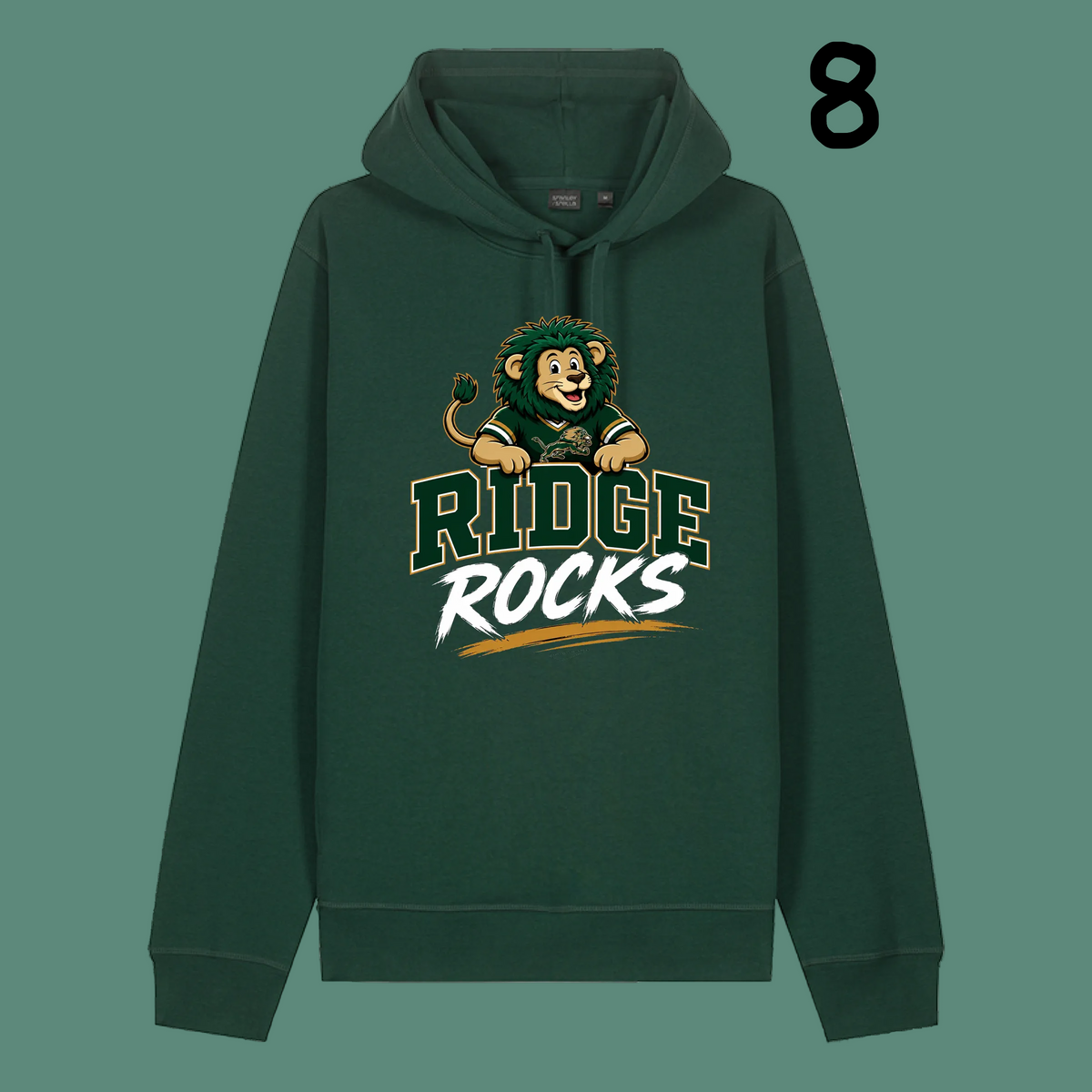 Adult Unisex Sounder Hooded Sweatshirt - Bottle Green - Ridge Elementary