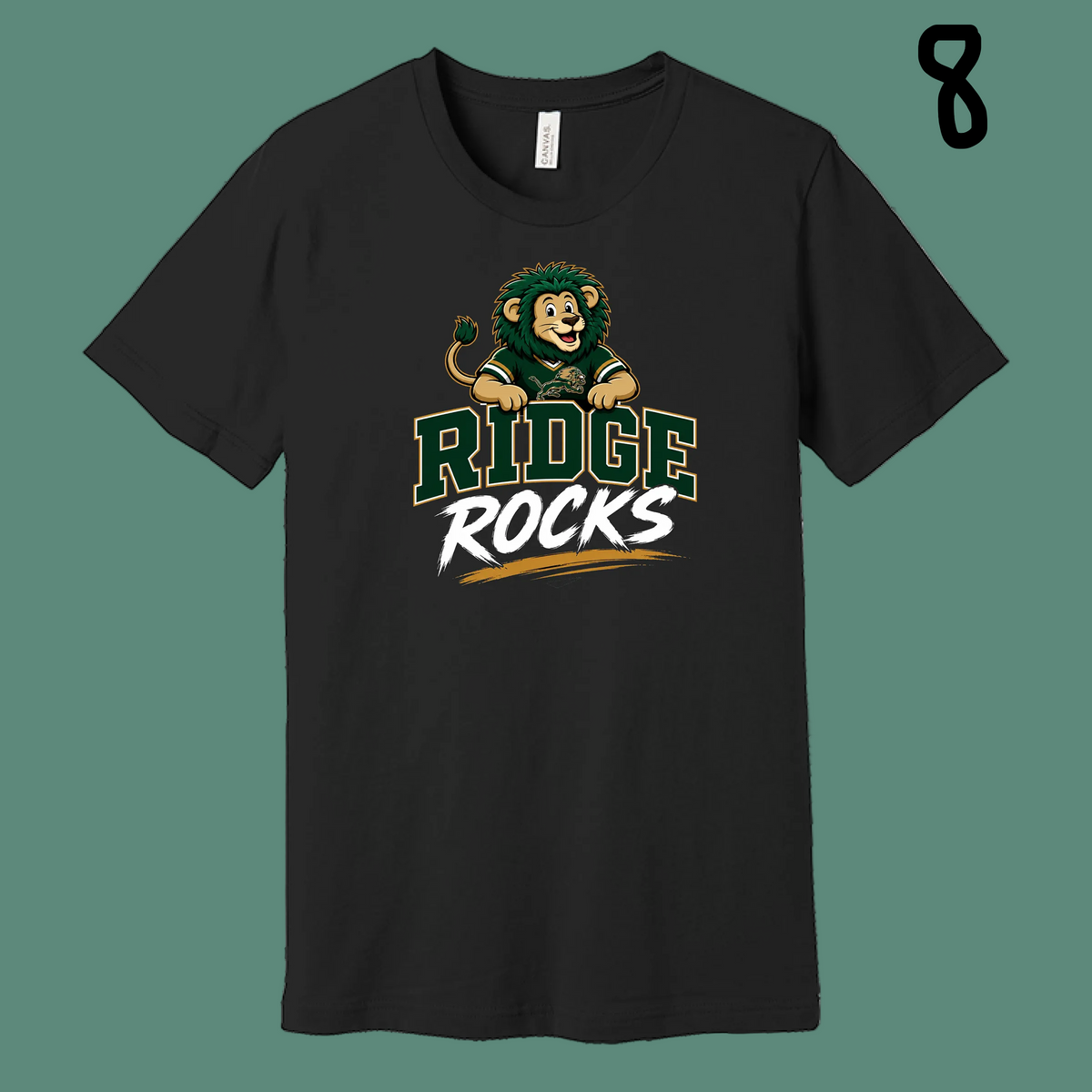 Adult Unisex Jersey Short Sleeve Tee - Black - Ridge Elementary