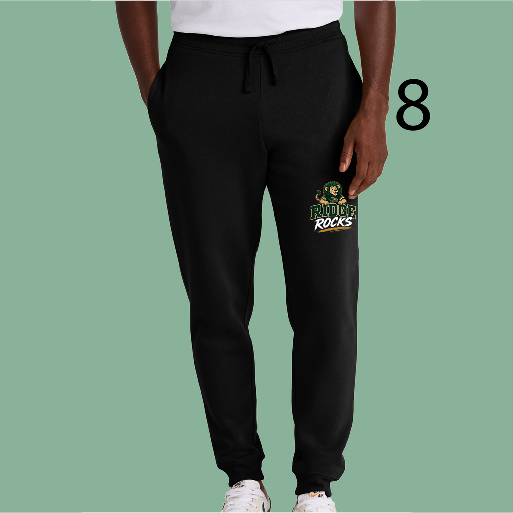 Unisex Fleece Jogger - Black - Ridge Elementary
