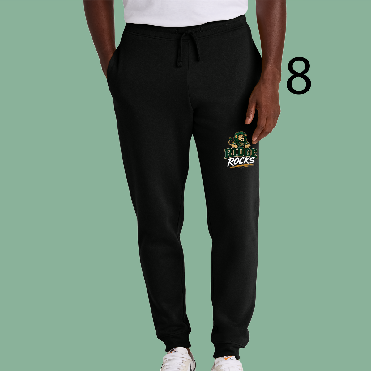 Unisex Fleece Jogger - Black - Ridge Elementary