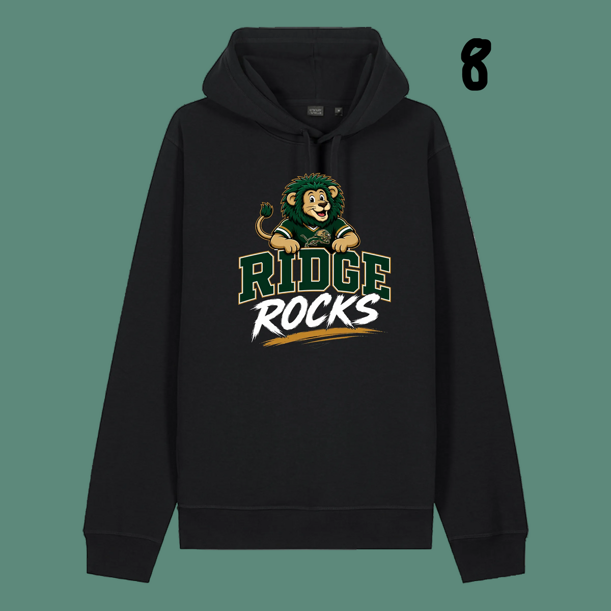 Adult Unisex Sounder Hooded Sweatshirt - Black - Ridge Elementary