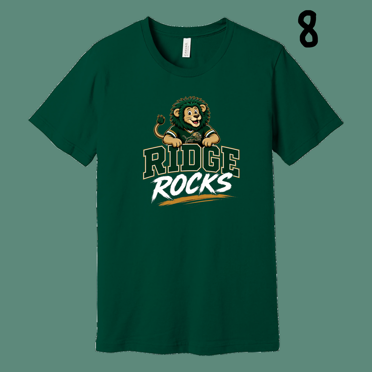 Adult Unisex Jersey Short Sleeve Tee - Evergreen - Ridge Elementary
