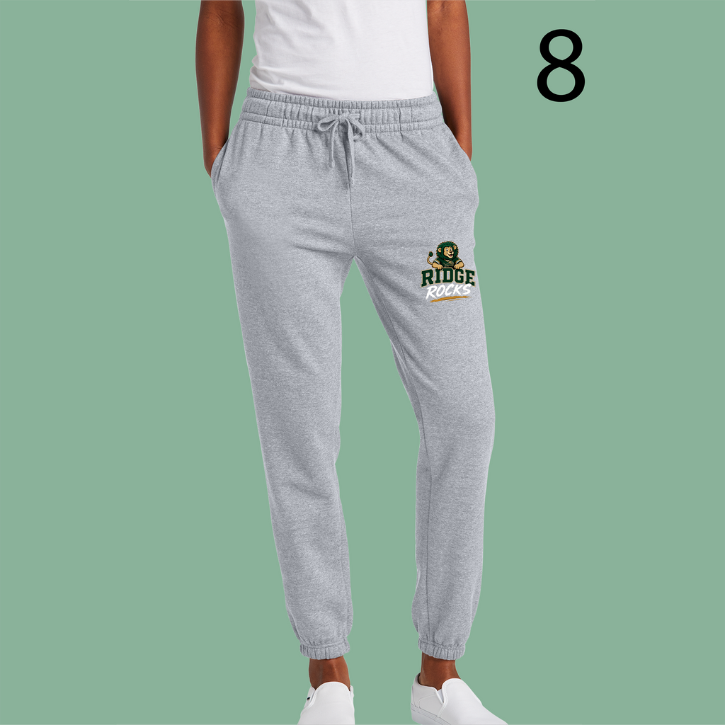 Women’s Fleece Sweatpant - Heather Gray - Ridge Elementary